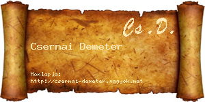 Csernai Demeter névjegykártya